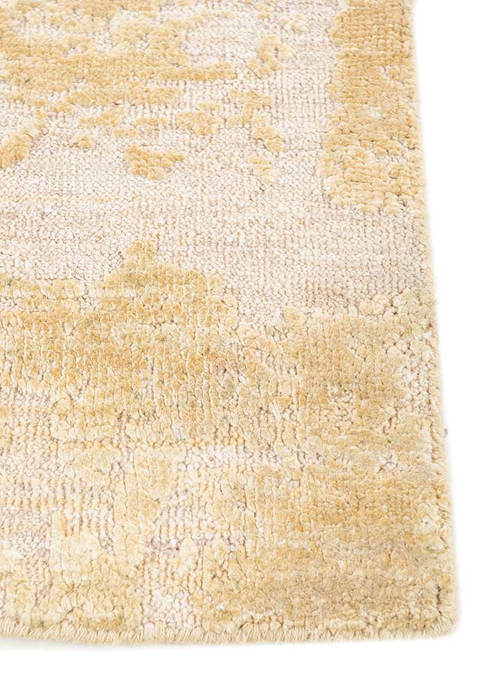 entropy gold afghan wool and silk hand knotted Rug - Corner entropy gold afghan wool and silk hand knotted Rug - Corner
