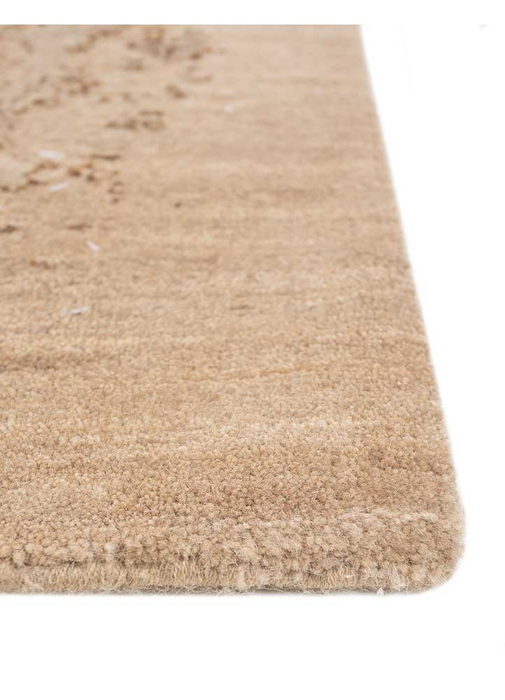 entropy beige and brown wool and bamboo silk hand knotted Rug - Corner entropy beige and brown wool and bamboo silk hand knotted Rug - Corner