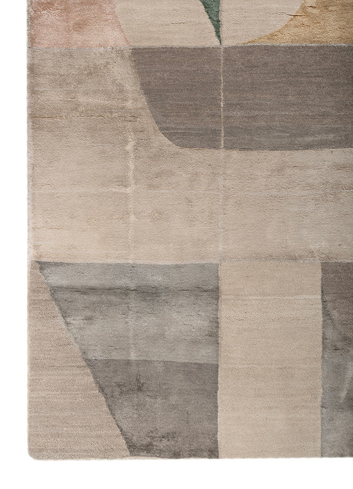 aprezo grey and black wool and bamboo silk hand knotted Rug - Corner aprezo grey and black wool and bamboo silk hand knotted Rug - Corner