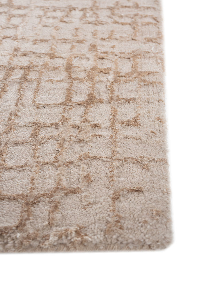 project error by kavi ivory wool and bamboo silk hand knotted Rug - Corner project error by kavi ivory wool and bamboo silk hand knotted Rug - Corner