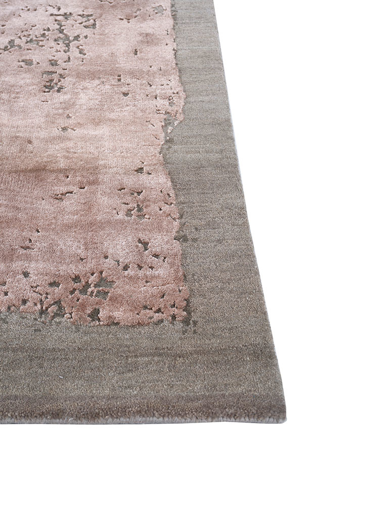 chaos theory by kavi beige and brown wool and bamboo silk hand knotted Rug - Corner chaos theory by kavi beige and brown wool and bamboo silk hand knotted Rug - Corner