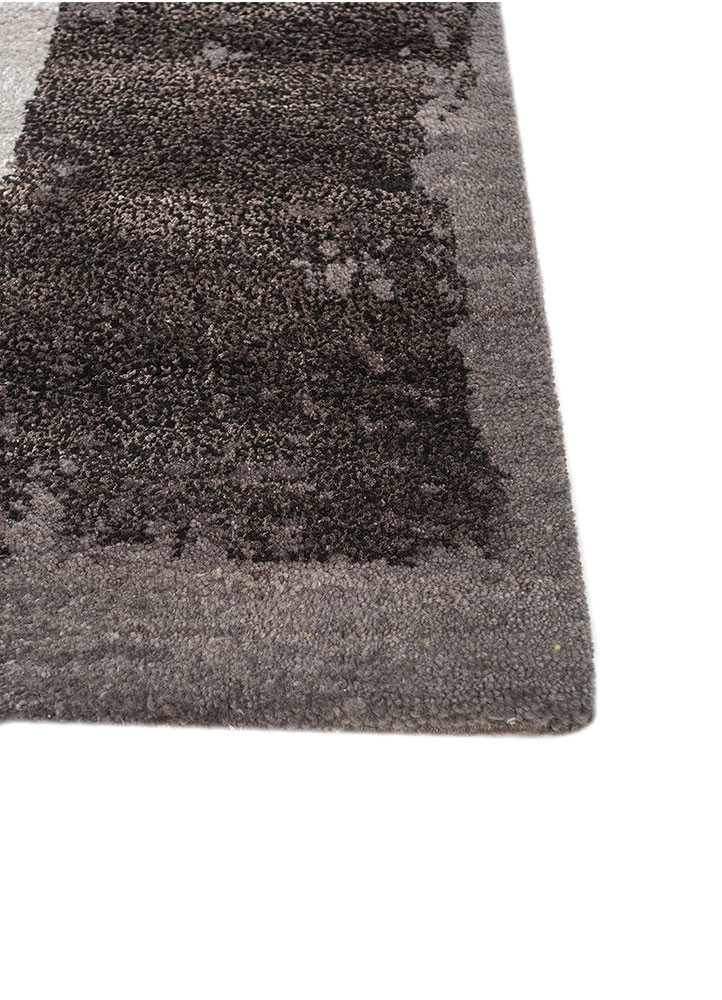 unfold by kavi blue wool and bamboo silk hand knotted Rug - Corner unfold by kavi blue wool and bamboo silk hand knotted Rug - Corner