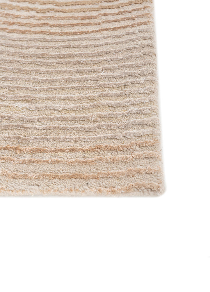 azalea ivory wool and bamboo silk hand knotted Rug - Corner azalea ivory wool and bamboo silk hand knotted Rug - Corner