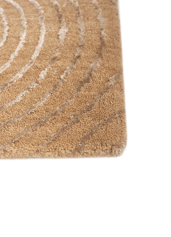 azalea beige and brown wool and bamboo silk hand knotted Rug - Corner azalea beige and brown wool and bamboo silk hand knotted Rug - Corner