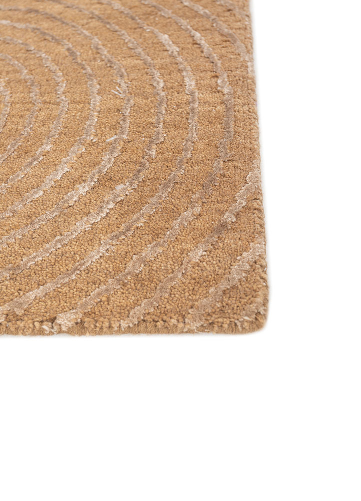 azalea beige and brown wool and bamboo silk hand knotted Rug - Corner azalea beige and brown wool and bamboo silk hand knotted Rug - Corner