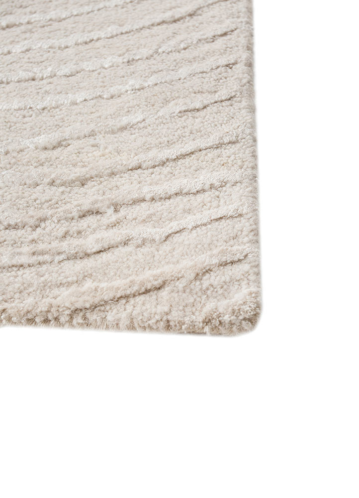 azalea ivory wool and bamboo silk hand knotted Rug - Corner azalea ivory wool and bamboo silk hand knotted Rug - Corner