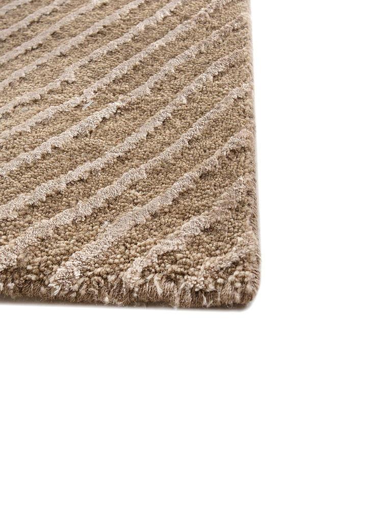 azalea beige and brown wool and bamboo silk hand knotted Rug - Corner azalea beige and brown wool and bamboo silk hand knotted Rug - Corner