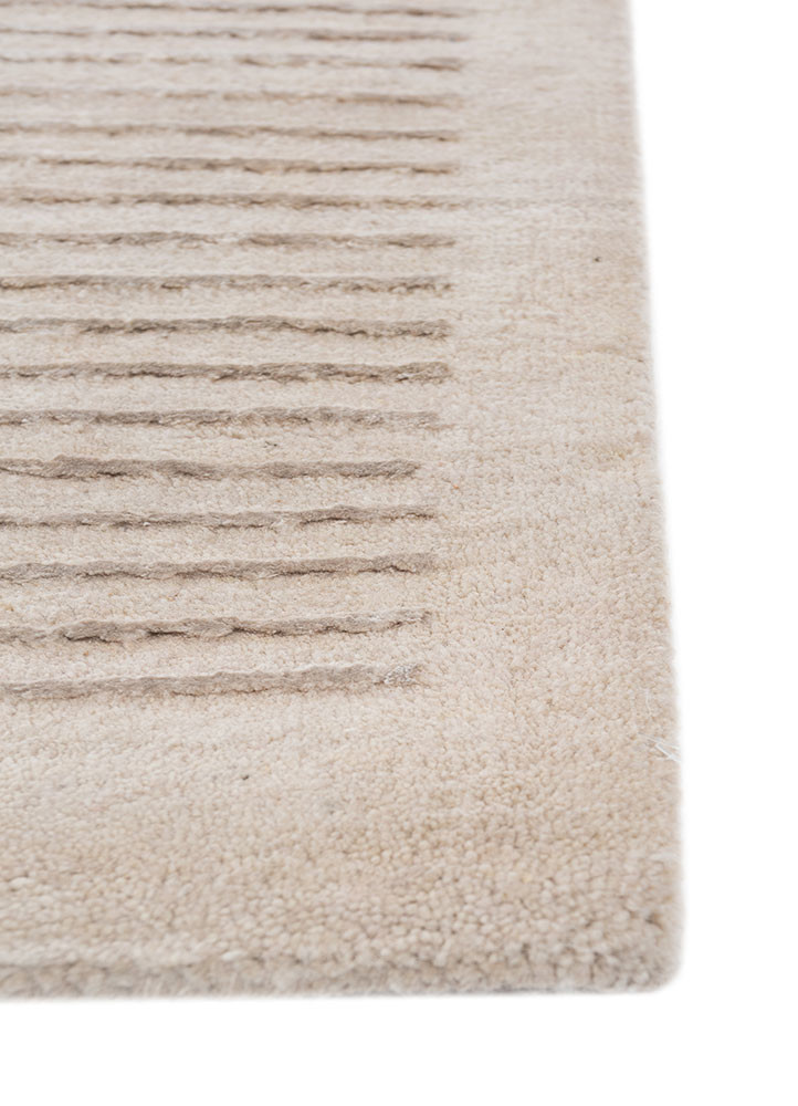 unfold by kavi ivory wool and bamboo silk hand knotted Rug - Corner unfold by kavi ivory wool and bamboo silk hand knotted Rug - Corner