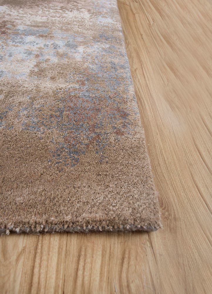 chaos theory by kavi grey and black wool and bamboo silk hand knotted Rug - Corner chaos theory by kavi grey and black wool and bamboo silk hand knotted Rug - Corner