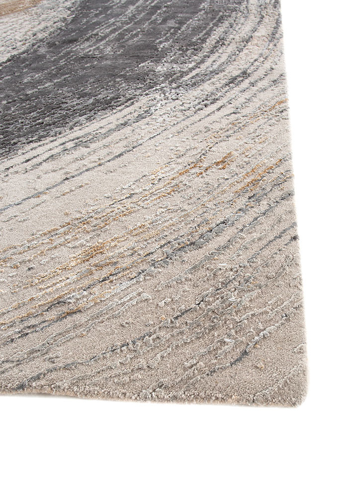 free verse by kavi red and orange wool and bamboo silk hand knotted Rug - Corner free verse by kavi red and orange wool and bamboo silk hand knotted Rug - Corner