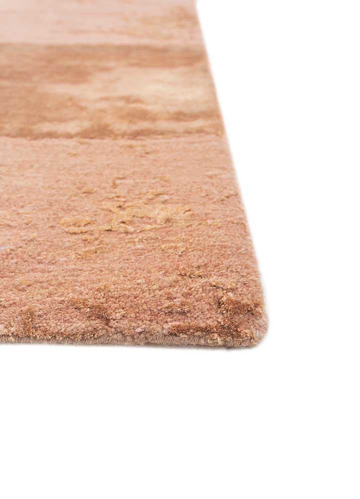 unfold by kavi red and orange wool and bamboo silk hand knotted Rug - Corner unfold by kavi red and orange wool and bamboo silk hand knotted Rug - Corner