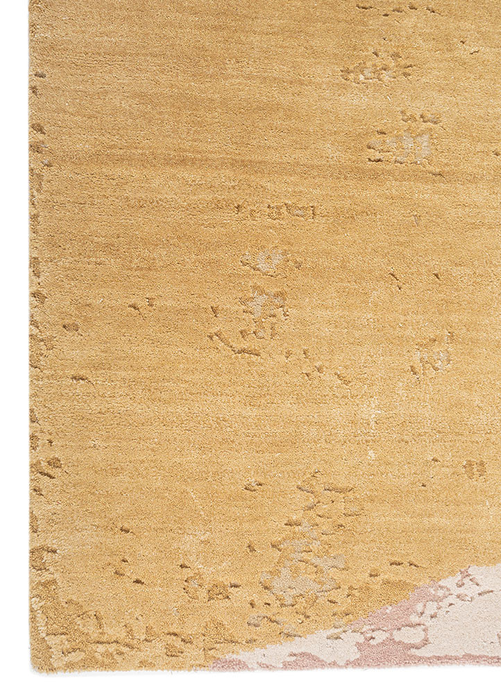 unfold by kavi ivory wool and bamboo silk hand knotted Rug - Corner unfold by kavi ivory wool and bamboo silk hand knotted Rug - Corner