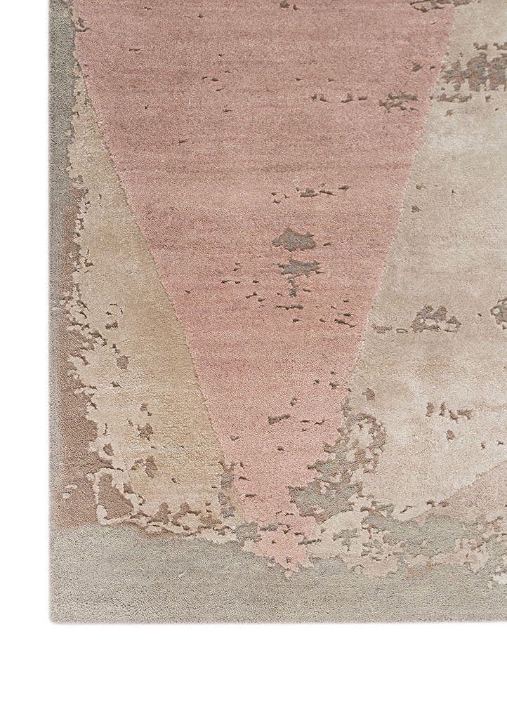 unfold by kavi pink and purple wool and bamboo silk hand knotted Rug - Corner unfold by kavi pink and purple wool and bamboo silk hand knotted Rug - Corner