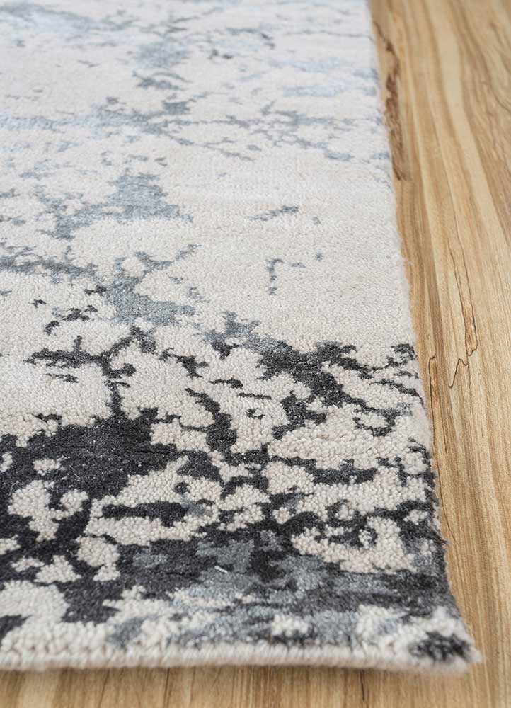 chaos theory by kavi ivory wool and bamboo silk hand knotted Rug - Corner chaos theory by kavi ivory wool and bamboo silk hand knotted Rug - Corner