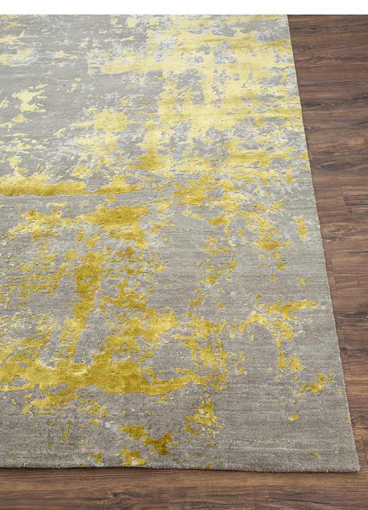 project error by kavi grey and black wool and bamboo silk hand knotted Rug - Corner project error by kavi grey and black wool and bamboo silk hand knotted Rug - Corner