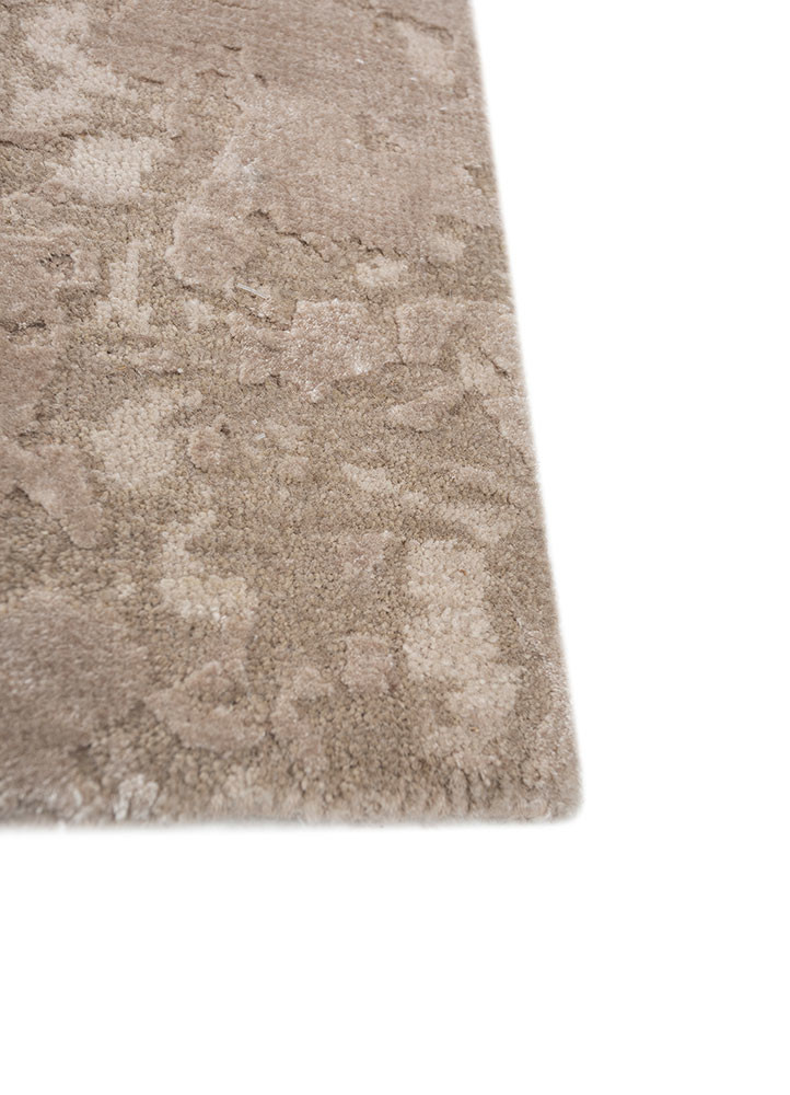 project error by kavi ivory wool and bamboo silk hand knotted Rug - Corner project error by kavi ivory wool and bamboo silk hand knotted Rug - Corner