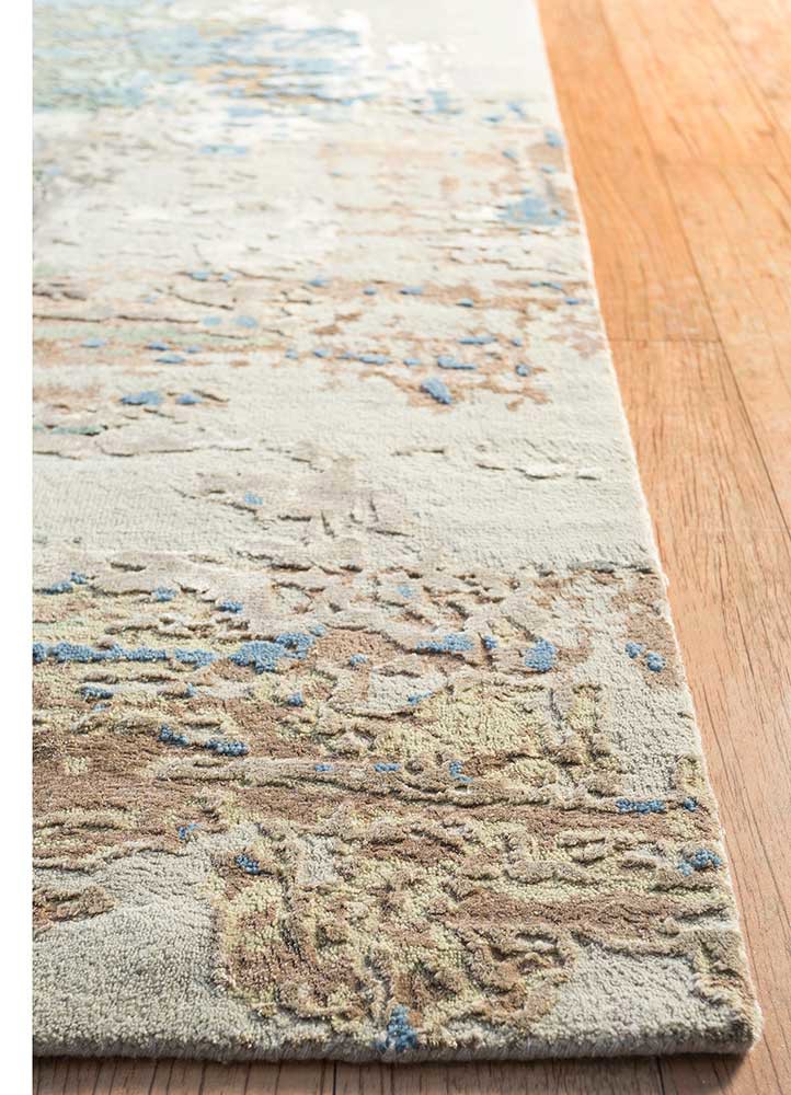 project error by kavi multi wool and bamboo silk hand knotted Rug - Corner project error by kavi multi wool and bamboo silk hand knotted Rug - Corner
