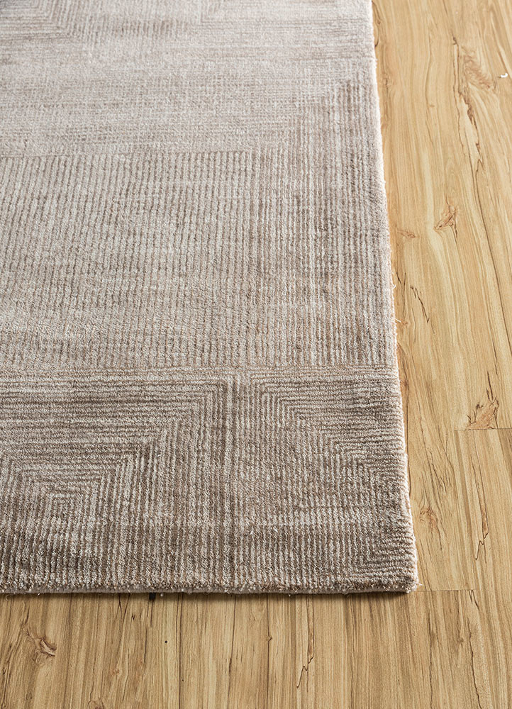project error by kavi beige and brown wool and bamboo silk hand knotted Rug - Corner project error by kavi beige and brown wool and bamboo silk hand knotted Rug - Corner