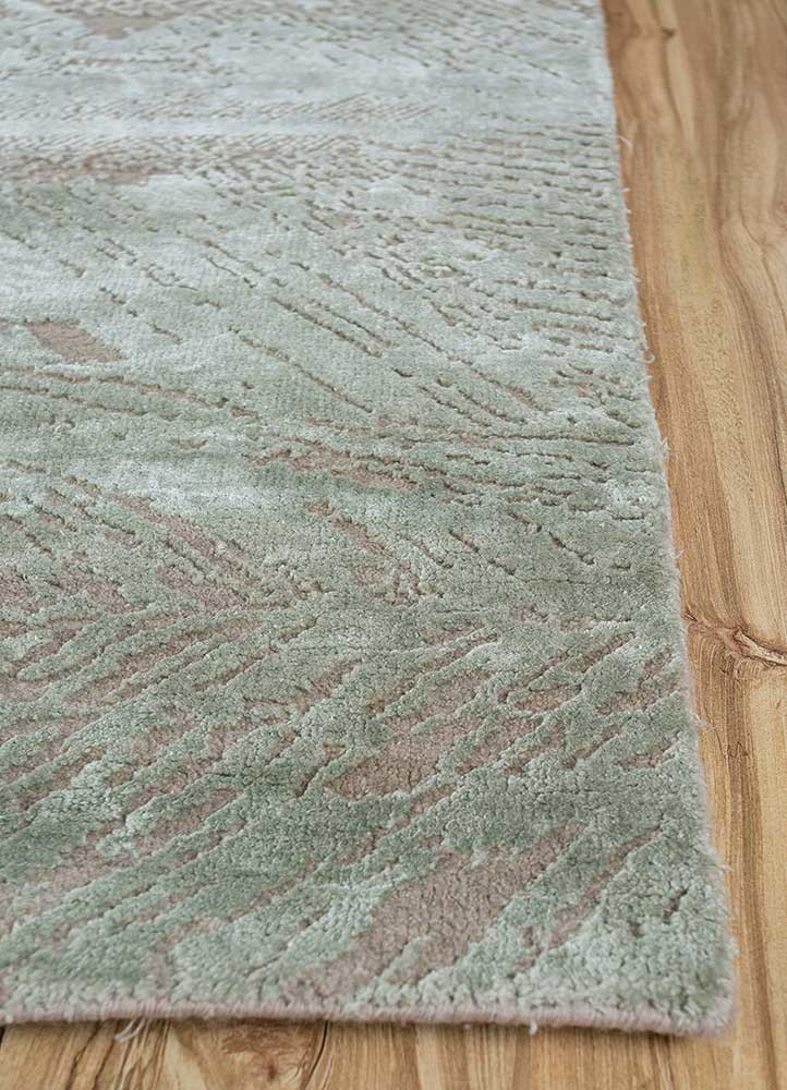 chaos theory by kavi ivory wool and bamboo silk hand knotted Rug - Corner chaos theory by kavi ivory wool and bamboo silk hand knotted Rug - Corner