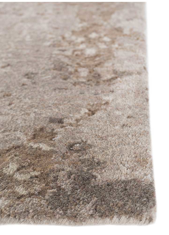 hidden by kavi ivory wool and bamboo silk hand knotted Rug - Corner hidden by kavi ivory wool and bamboo silk hand knotted Rug - Corner