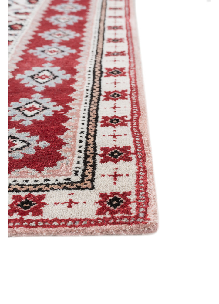 gilded age ivory wool and bamboo silk hand knotted Rug - Corner gilded age ivory wool and bamboo silk hand knotted Rug - Corner