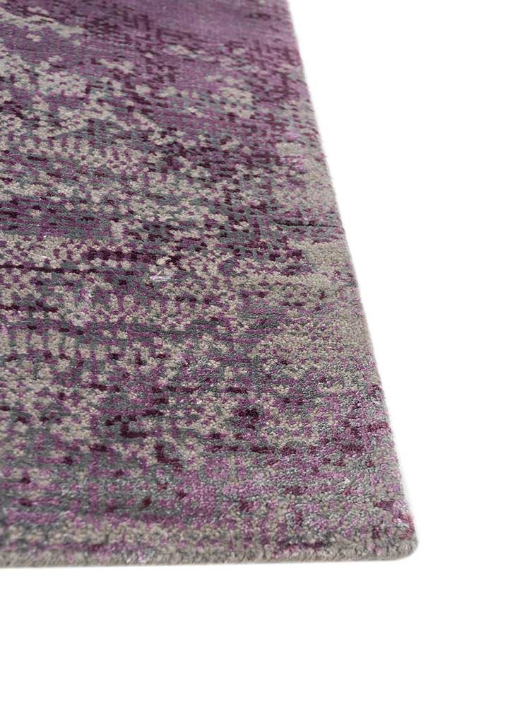 afterglow by kavi grey and black wool and bamboo silk hand knotted Rug - Corner afterglow by kavi grey and black wool and bamboo silk hand knotted Rug - Corner