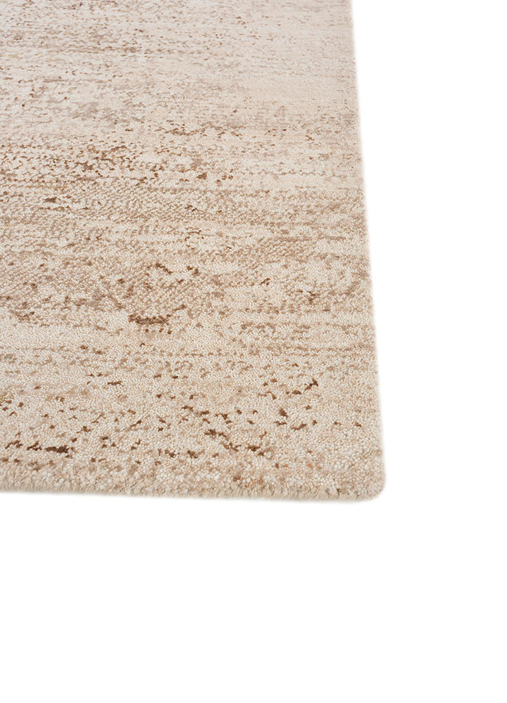 afterglow by kavi ivory wool and bamboo silk hand knotted Rug - Corner afterglow by kavi ivory wool and bamboo silk hand knotted Rug - Corner