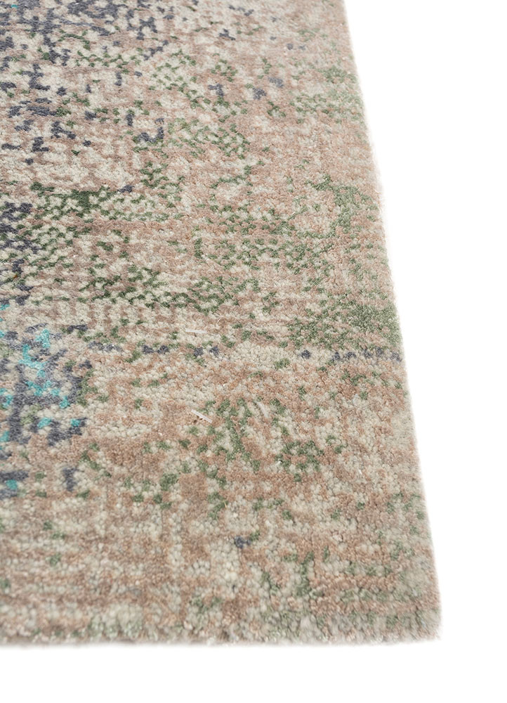 afterglow by kavi grey and black wool and bamboo silk hand knotted Rug - Corner afterglow by kavi grey and black wool and bamboo silk hand knotted Rug - Corner