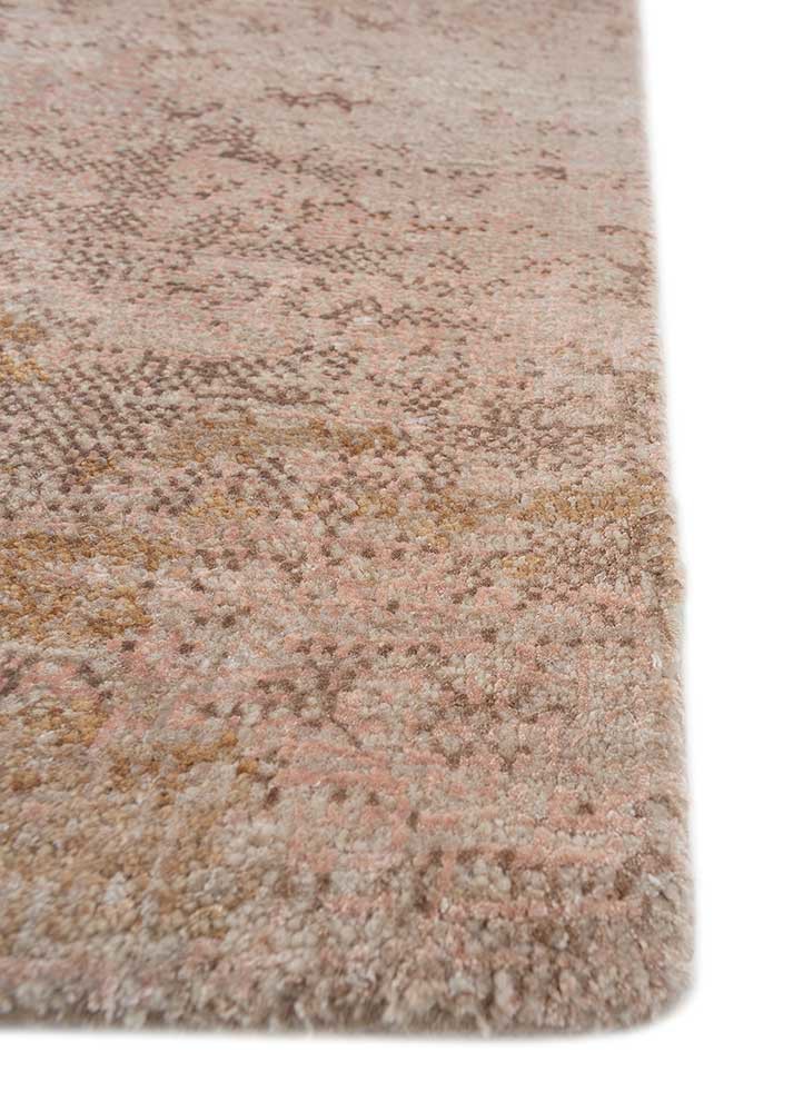 afterglow by kavi ivory wool and bamboo silk hand knotted Rug - Corner afterglow by kavi ivory wool and bamboo silk hand knotted Rug - Corner