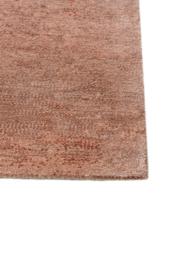 afterglow by kavi pink and purple wool and bamboo silk hand knotted Rug - Corner afterglow by kavi pink and purple wool and bamboo silk hand knotted Rug - Corner