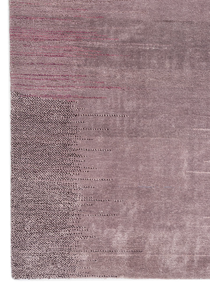 afterglow by kavi pink and purple wool and bamboo silk hand knotted Rug - Corner afterglow by kavi pink and purple wool and bamboo silk hand knotted Rug - Corner