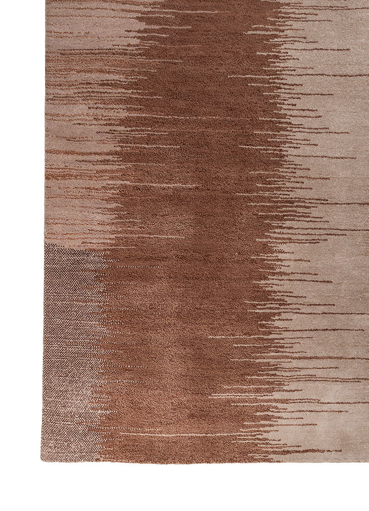 afterglow by kavi red and orange wool and bamboo silk hand knotted Rug - Corner afterglow by kavi red and orange wool and bamboo silk hand knotted Rug - Corner