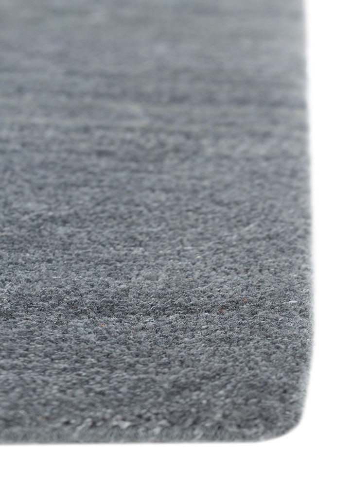 afterglow by kavi blue wool and bamboo silk hand knotted Rug - Corner afterglow by kavi blue wool and bamboo silk hand knotted Rug - Corner