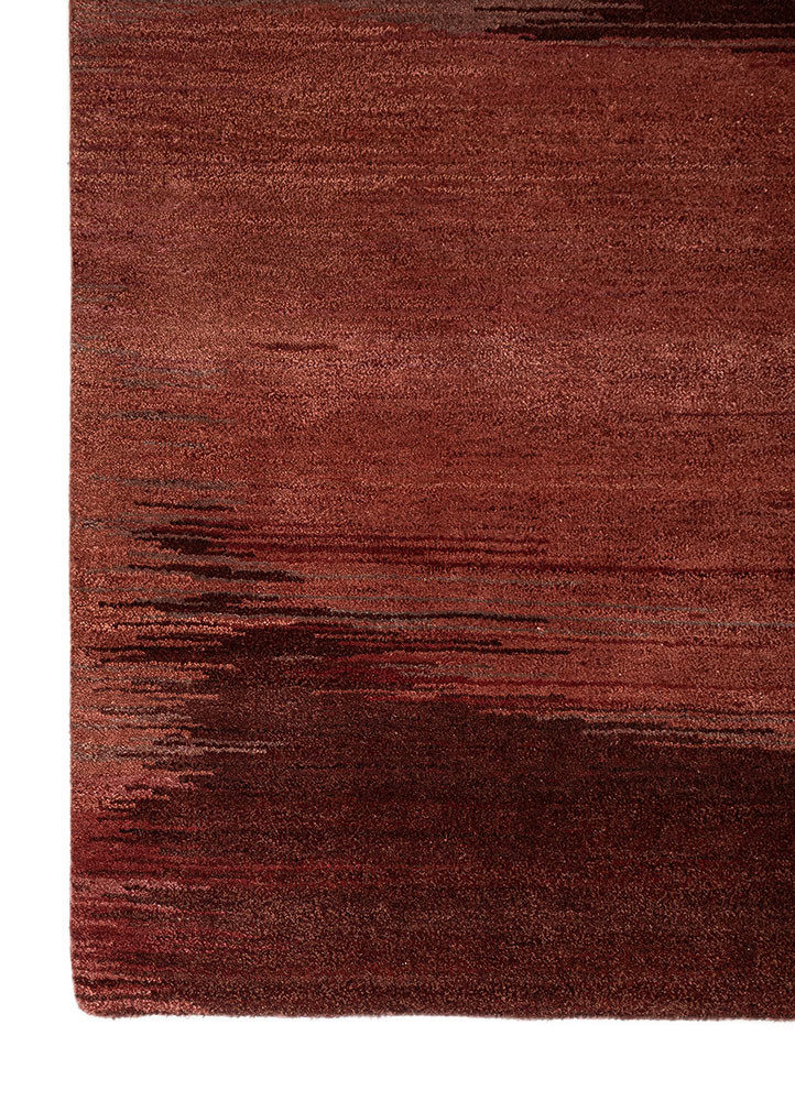 afterglow by kavi red and orange wool and bamboo silk hand knotted Rug - Corner afterglow by kavi red and orange wool and bamboo silk hand knotted Rug - Corner