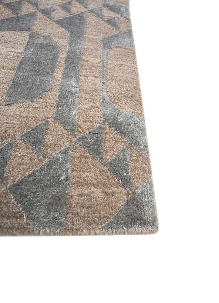 project error by kavi ivory wool and bamboo silk hand knotted Rug - Corner project error by kavi ivory wool and bamboo silk hand knotted Rug - Corner