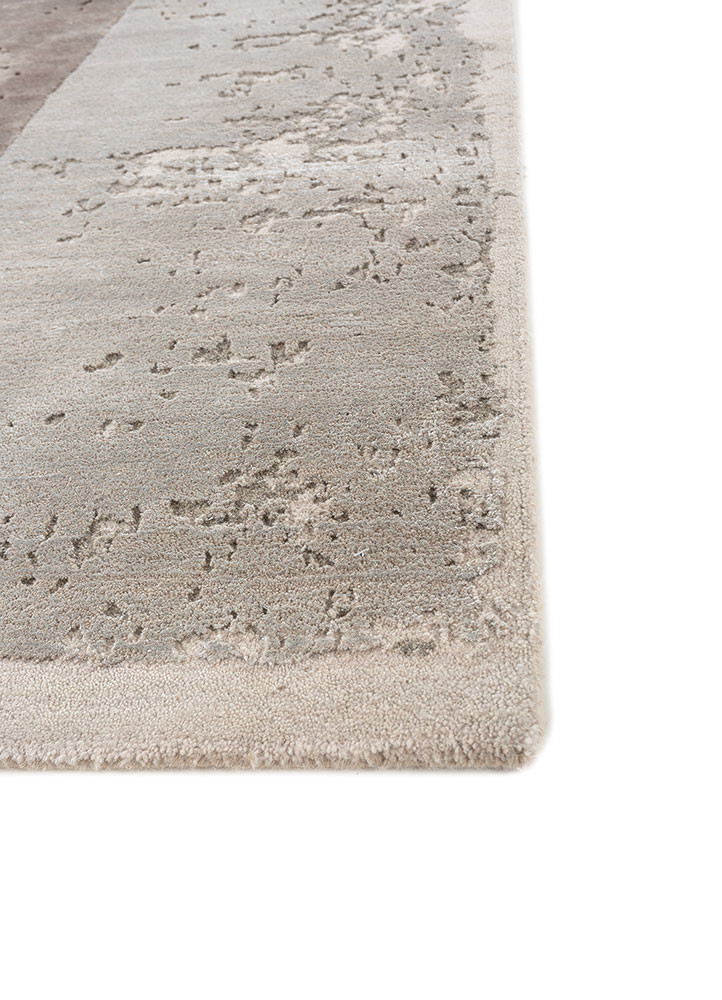 aakar by kavi grey and black wool and bamboo silk hand knotted Rug - Corner aakar by kavi grey and black wool and bamboo silk hand knotted Rug - Corner