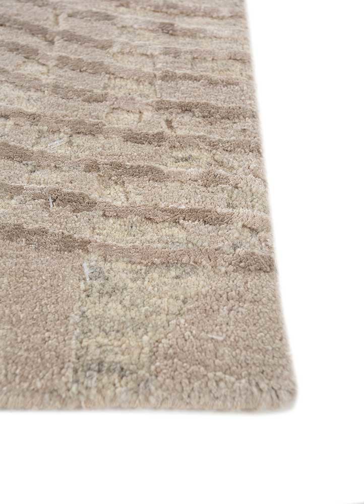 aakar by kavi ivory wool and bamboo silk hand knotted Rug - Corner aakar by kavi ivory wool and bamboo silk hand knotted Rug - Corner