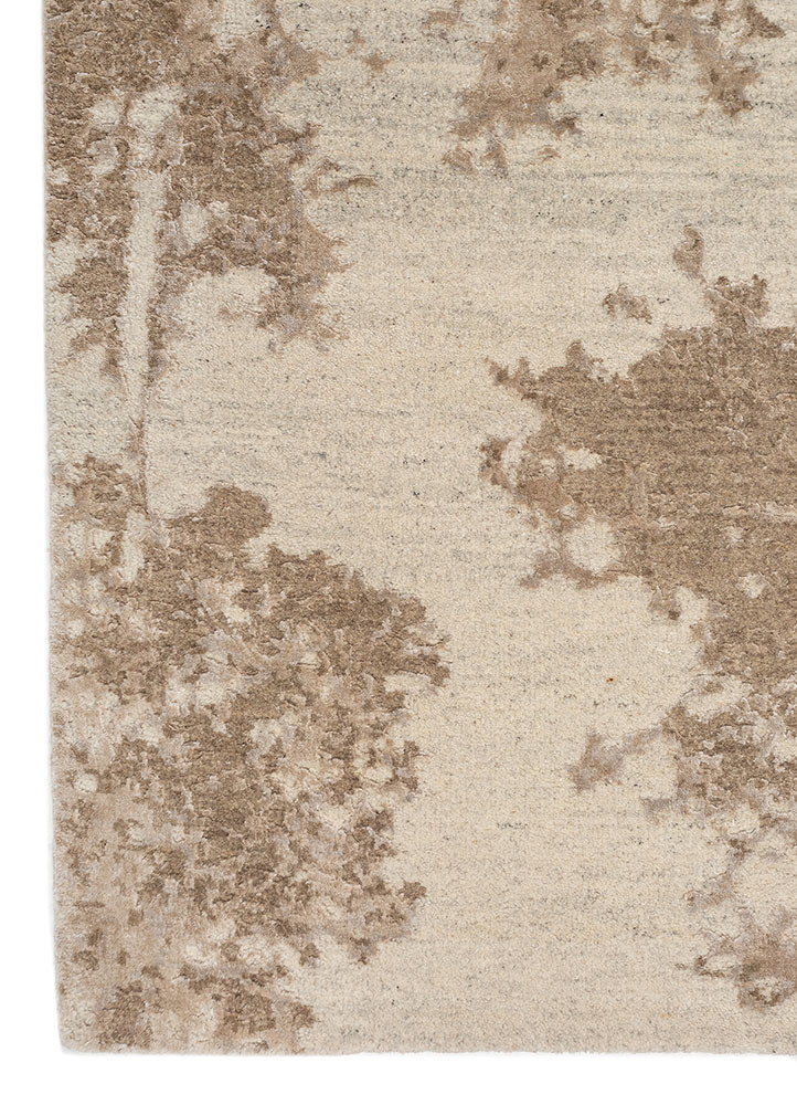 project error by kavi ivory wool and bamboo silk hand knotted Rug - Corner project error by kavi ivory wool and bamboo silk hand knotted Rug - Corner