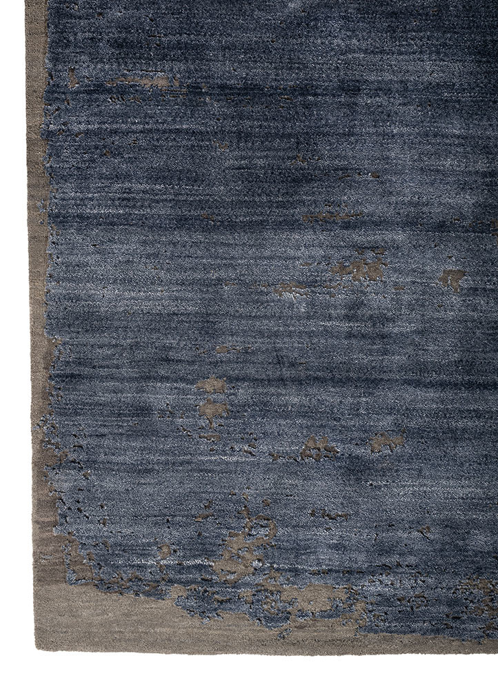 aprezo blue tencil hand knotted Rug - Corner aprezo blue tencil hand knotted Rug - Corner
