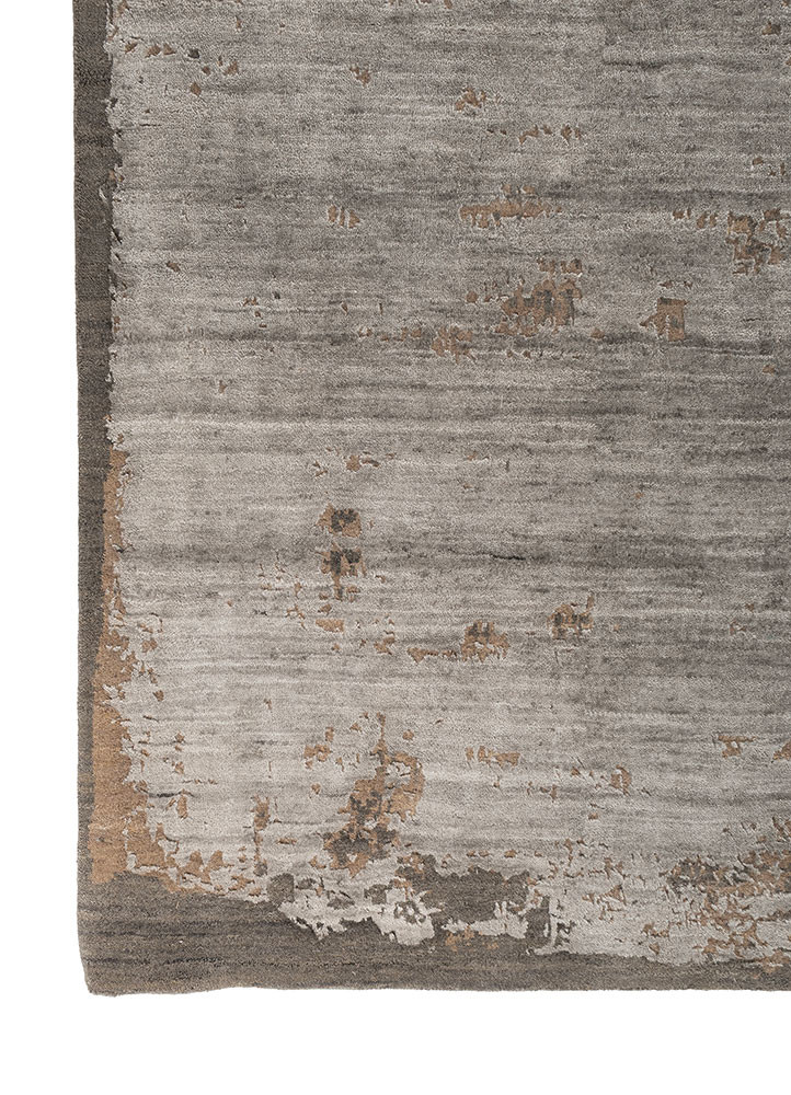 aprezo grey and black tencil hand knotted Rug - Corner aprezo grey and black tencil hand knotted Rug - Corner