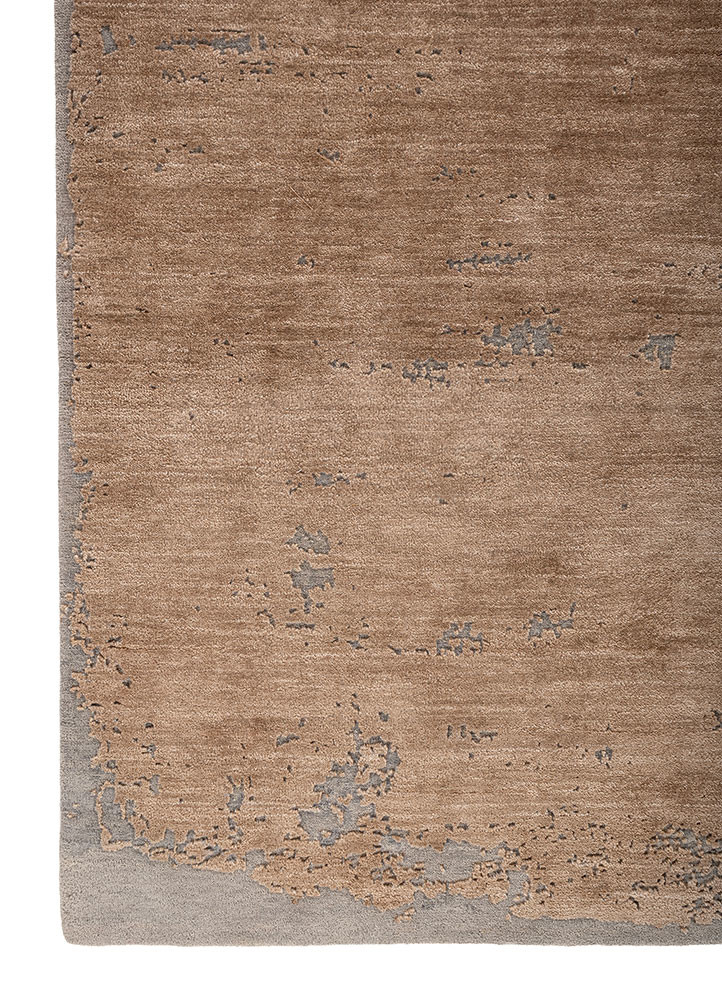 aprezo beige and brown tencil hand knotted Rug - Corner aprezo beige and brown tencil hand knotted Rug - Corner