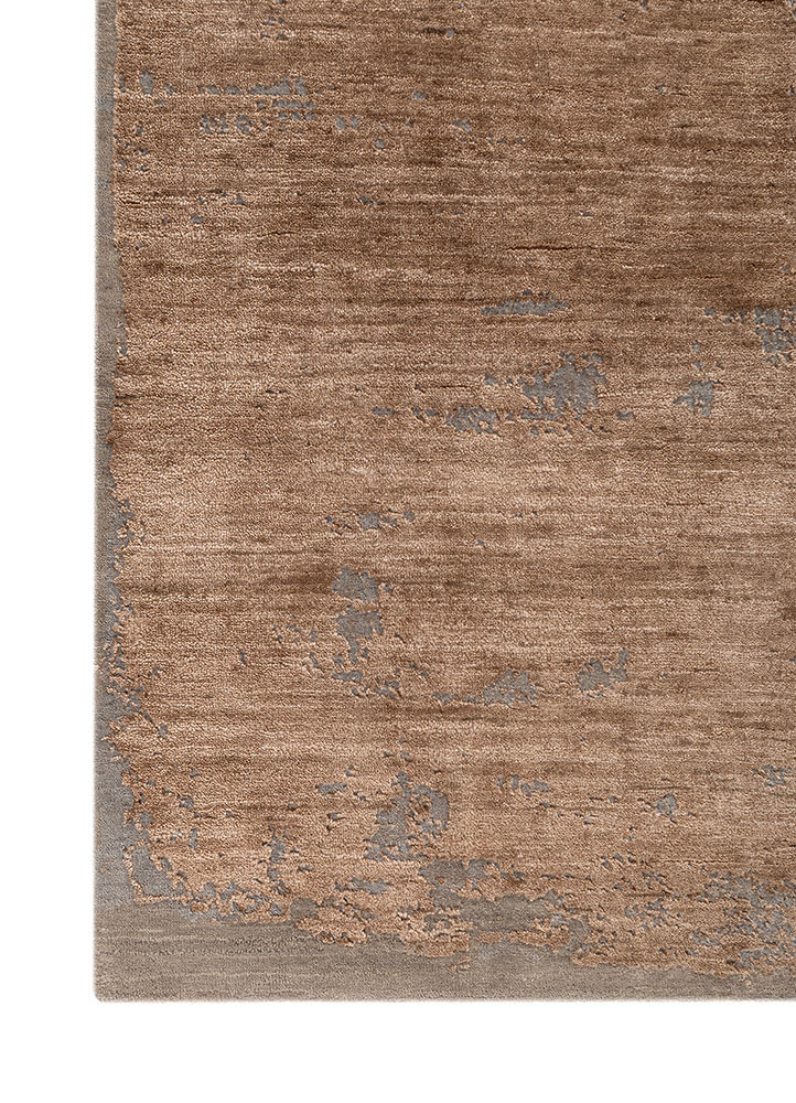 aprezo beige and brown tencil hand knotted Rug - Corner aprezo beige and brown tencil hand knotted Rug - Corner