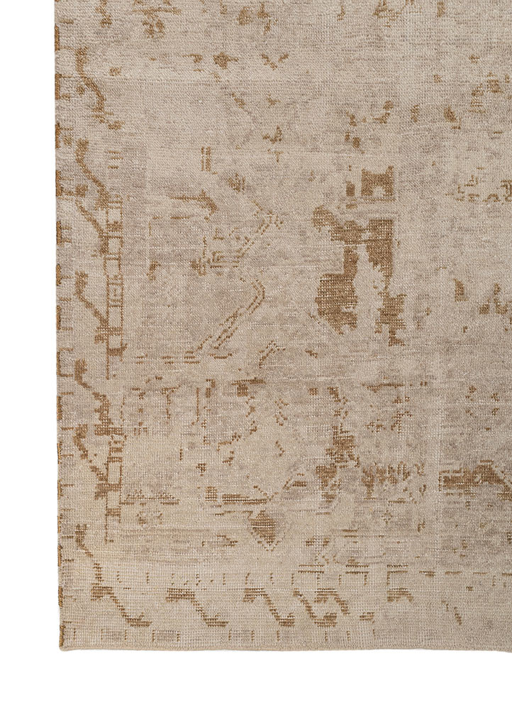 aprezo ivory wool hand knotted Rug - Corner aprezo ivory wool hand knotted Rug - Corner