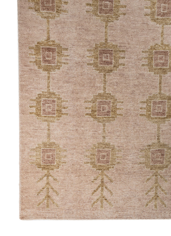 erbe red and orange wool hand knotted Rug - Corner erbe red and orange wool hand knotted Rug - Corner