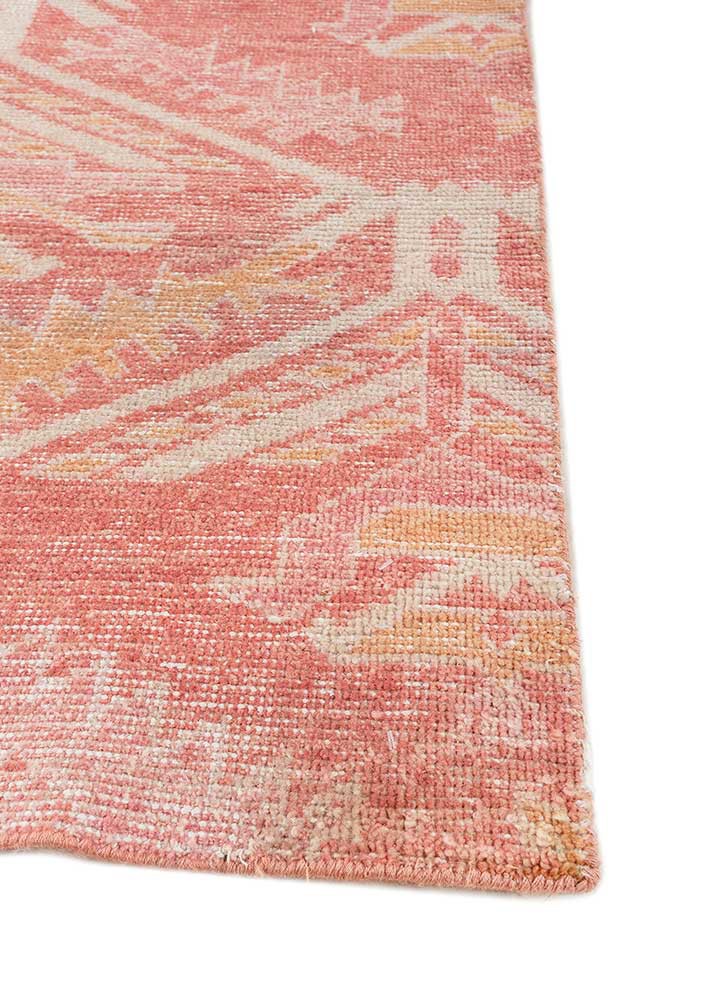 erbe red and orange wool hand knotted Rug - Corner erbe red and orange wool hand knotted Rug - Corner