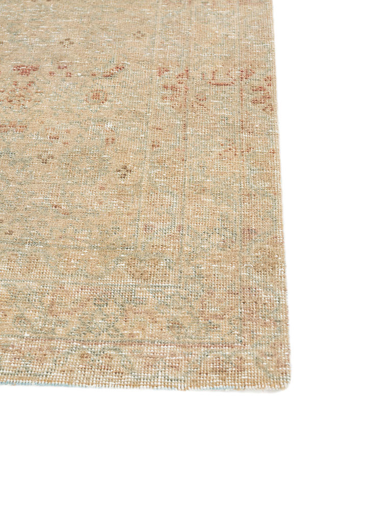 erbe beige and brown wool hand knotted Rug - Corner erbe beige and brown wool hand knotted Rug - Corner