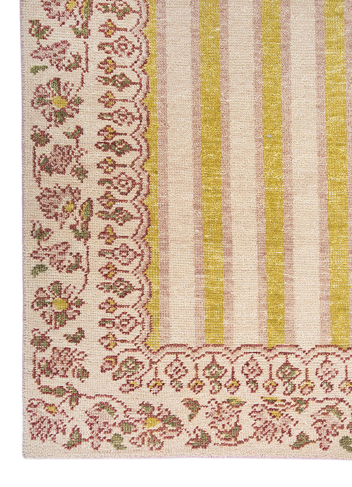 erbe red and orange wool hand knotted Rug - Corner