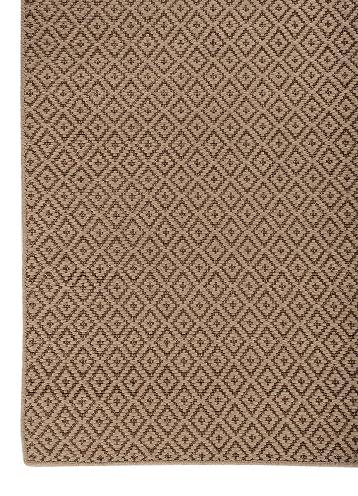 aprezo beige and brown acrylic flat weaves Rug - Corner aprezo beige and brown acrylic flat weaves Rug - Corner