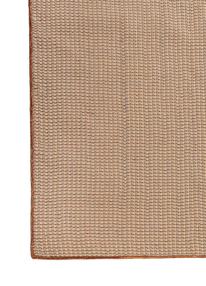 aprezo beige and brown acrylic hand loom Rug - Corner aprezo beige and brown acrylic hand loom Rug - Corner