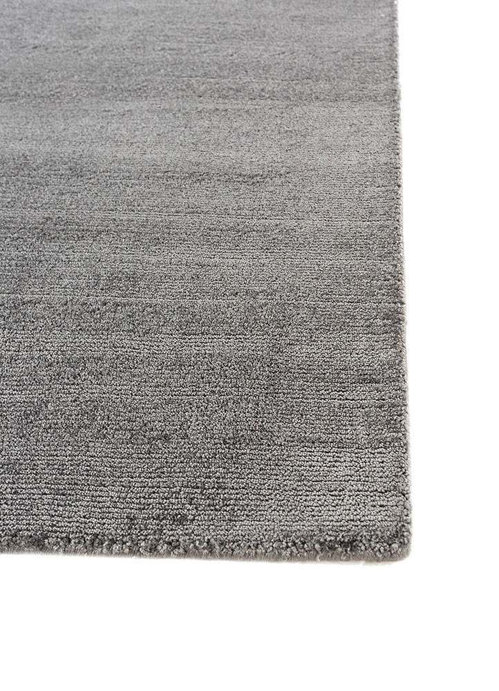 basis grey and black nylon hand loom Rug - Corner basis grey and black nylon hand loom Rug - Corner